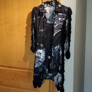 Bracha 2pc jacket button up with matching cami